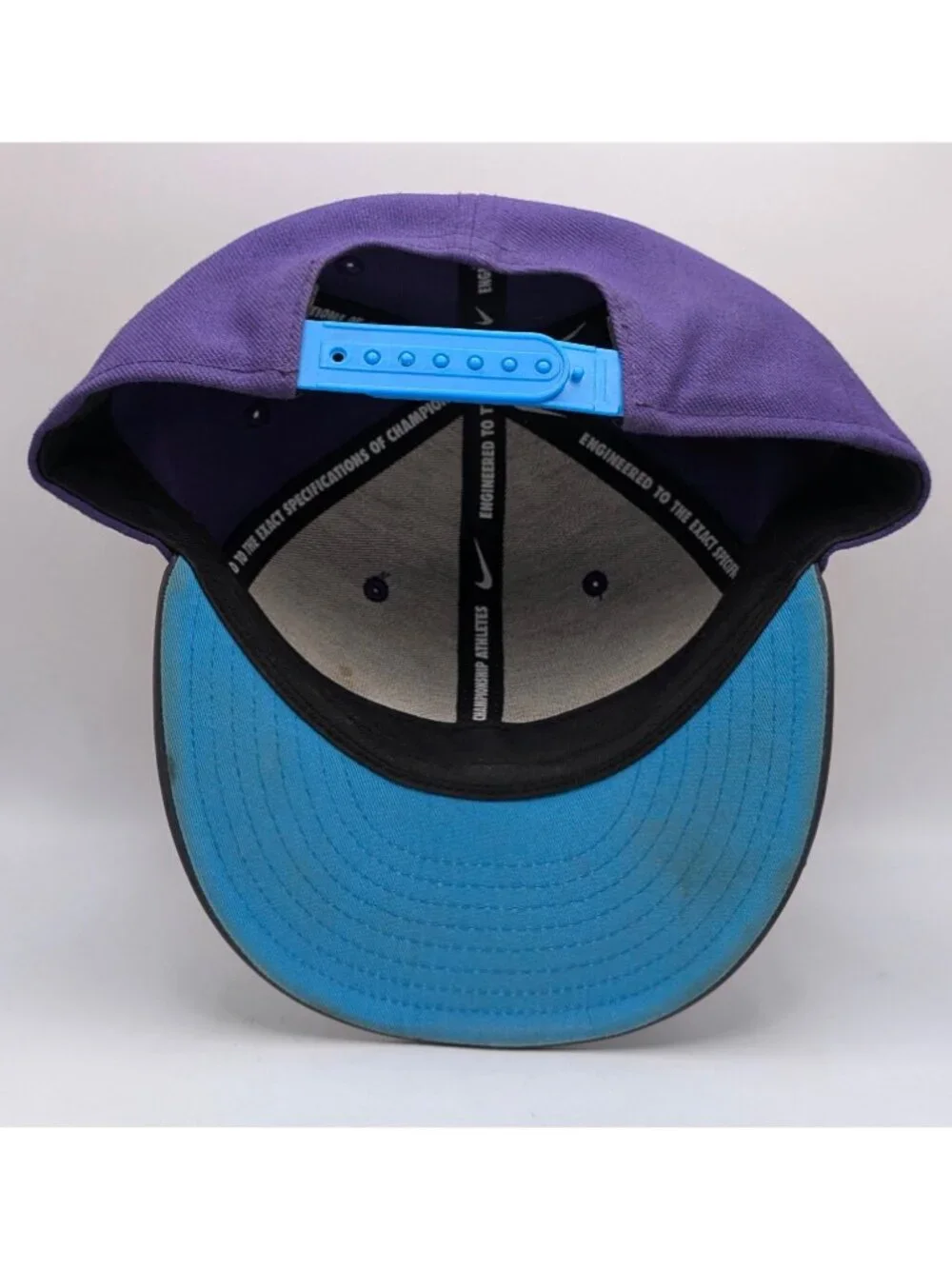 Nike True Lebron James King Crown Logo Hat Snapback Purple Blue Flat Bill Unisex